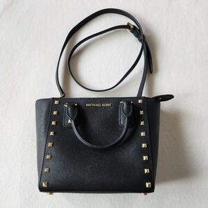 Michael Kors Black Mini Bag with Gold Studs